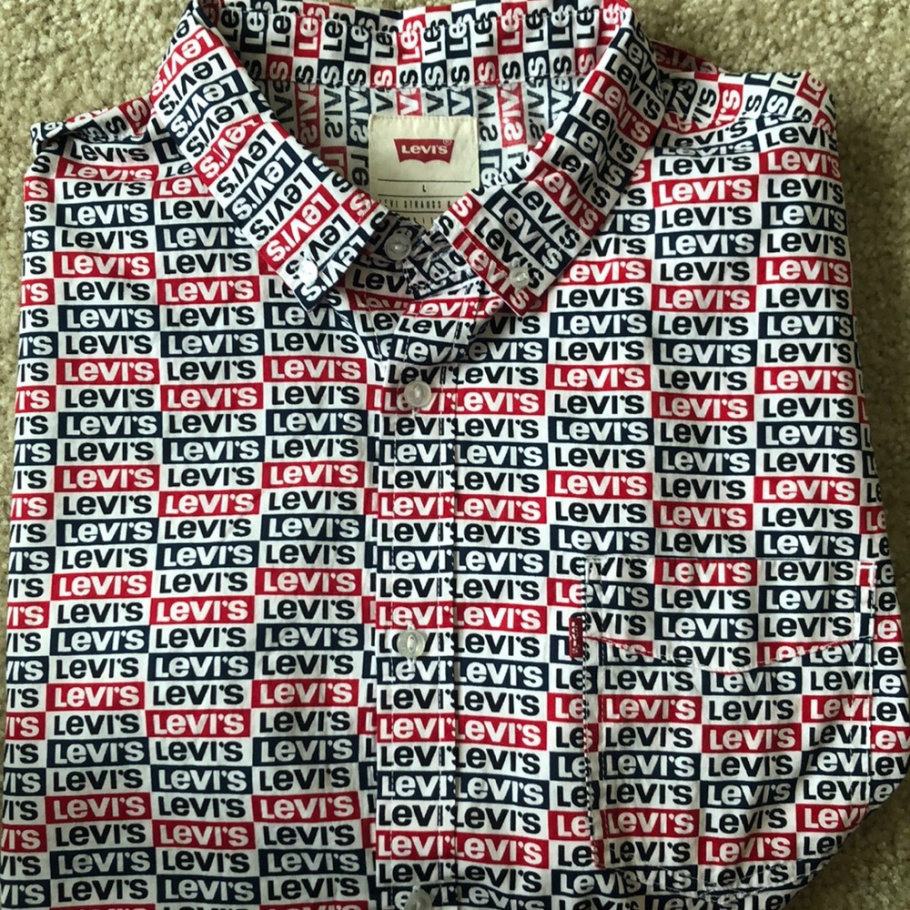 Men Levi Short Sleeve Button Up